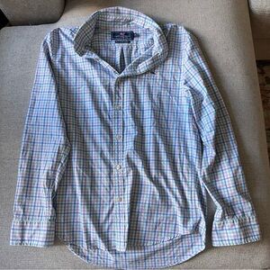 Checkered vineyard vines button down dress shirt
